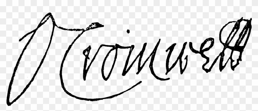 Signature Of Oliver Cromwell - Calligraphy Clipart