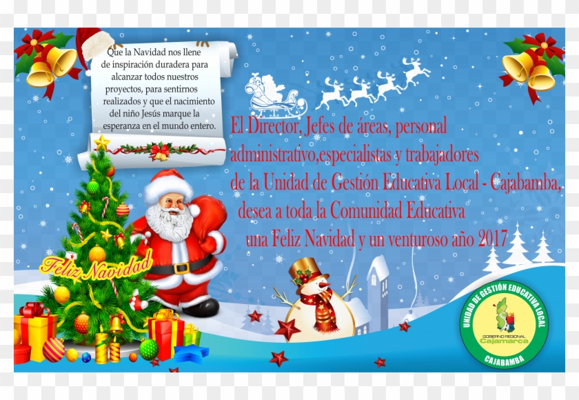 Saludo Por Navidad - High Resolution Christmas Background Blue Clipart #3458925