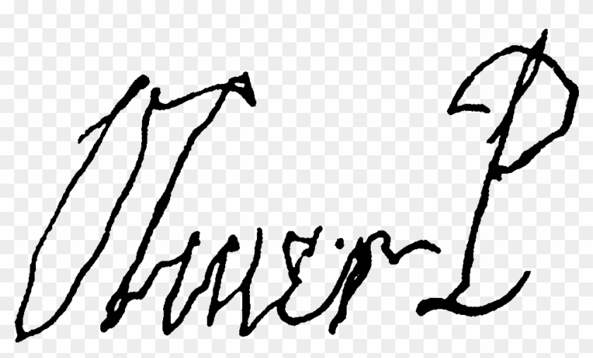 Signature Of Oliver Cromwell - Oliver Cromwell Signature Clipart #3458960