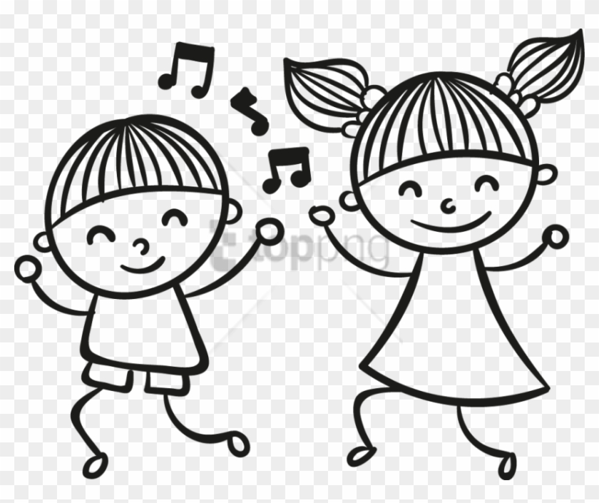 Free Png Children Dancing Clipart Png Png Image With - Dancing Kids Drawing Transparent Png