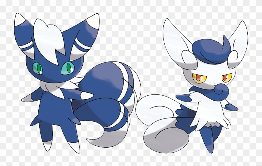 Male Female Meowstic Clipart