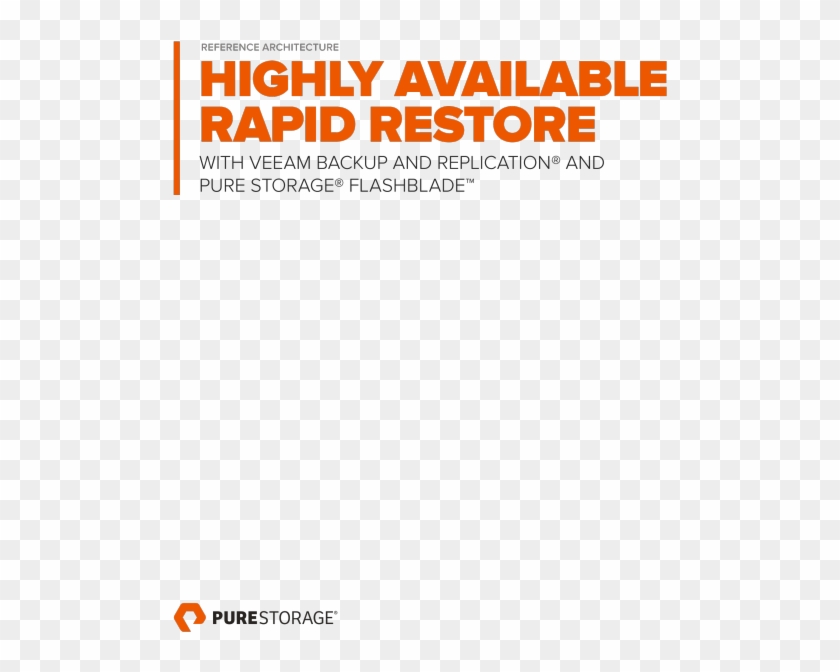 Highly Available Rapid Restore With Veeam Backup & - Orange Clipart #3461329