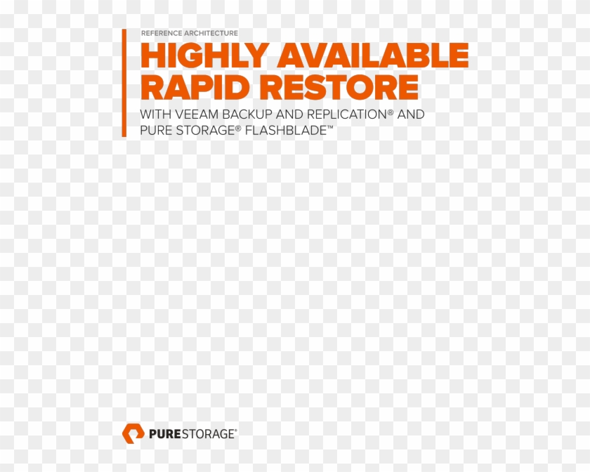 Highly Available Rapid Restore With Veeam Backup & - Orange Clipart