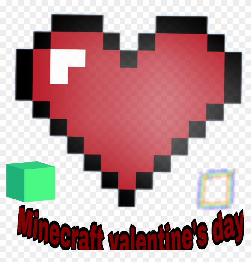 #minecraft Pocket Edition Valentine's Day - Heart 8 Bit Png Clipart