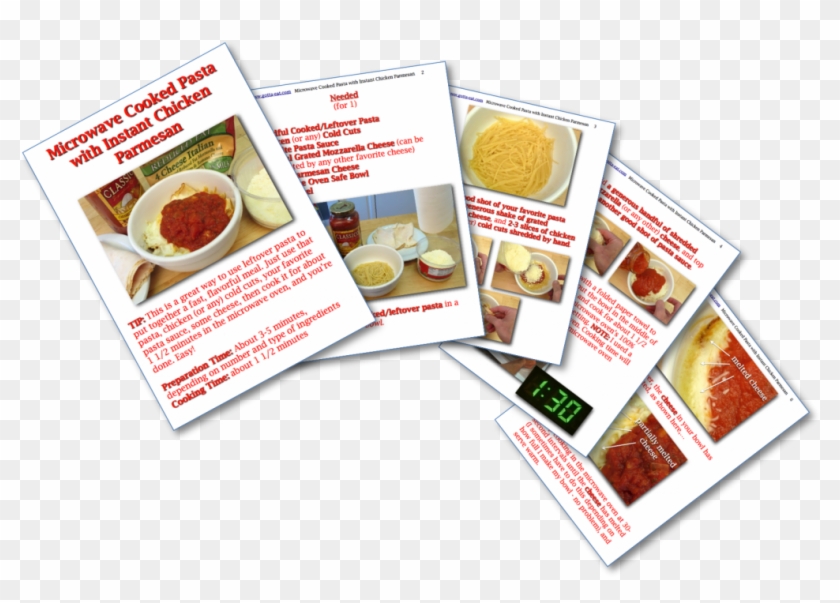 Microwave Cooked Pasta With Instant Chicken Parmesan - Dish Clipart #3462798