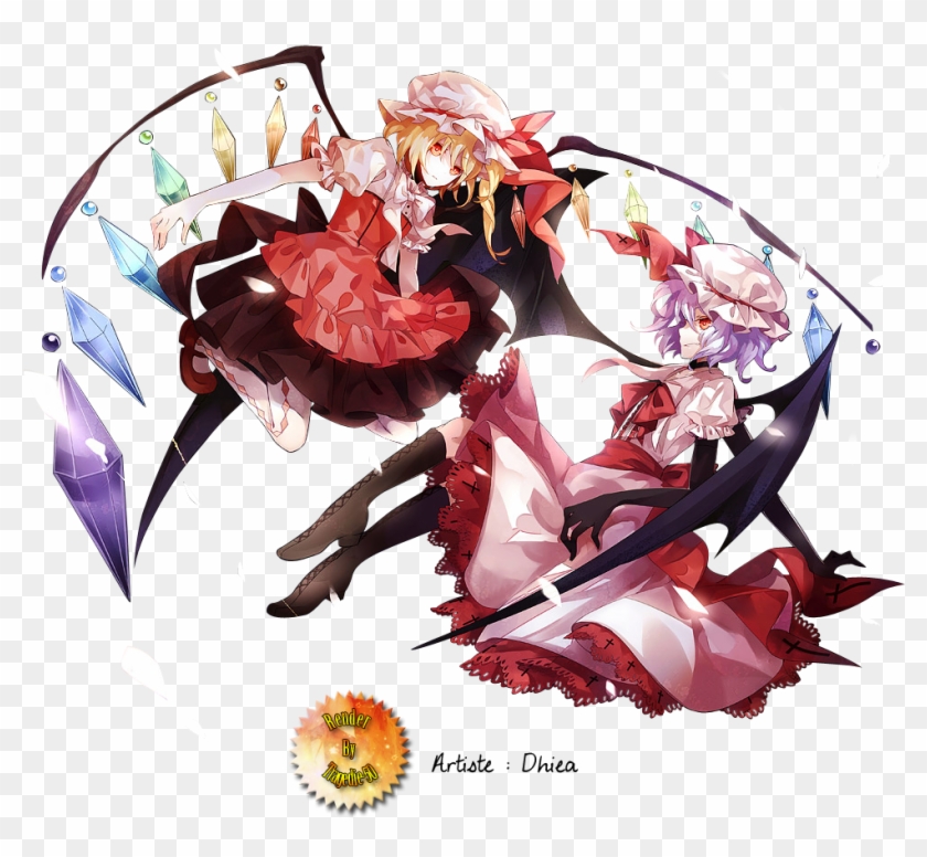 Remilia Scarlet & Flandre Scarlet - Garden Roses Clipart