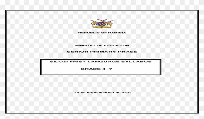 Senior Primary Phase Silozi Frist Language Syllabus - Giáo Trình Kỹ Thuật Số Pdf Clipart