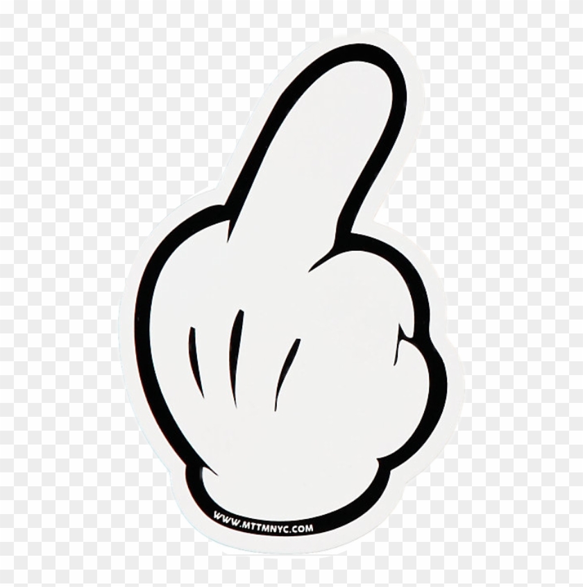 Mickey Mouse Middle Finger Png - Mickey Mouse Fuck You Clipart