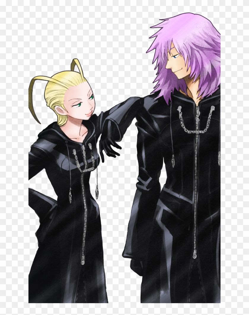 Larxene & Marluxia From One Of The Kingdom Hearts Novels - Larxene Marluxia Clipart #3464032