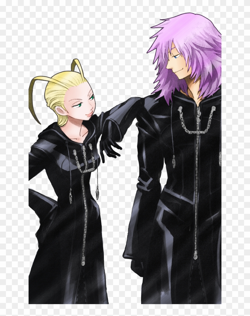 Larxene & Marluxia From One Of The Kingdom Hearts Novels - Larxene Marluxia Clipart