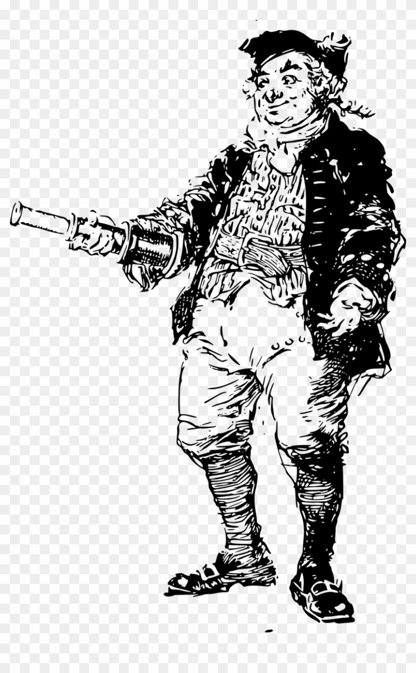 Admiral Captain Pirate Spyglass Png Image - Clip Art Transparent Png