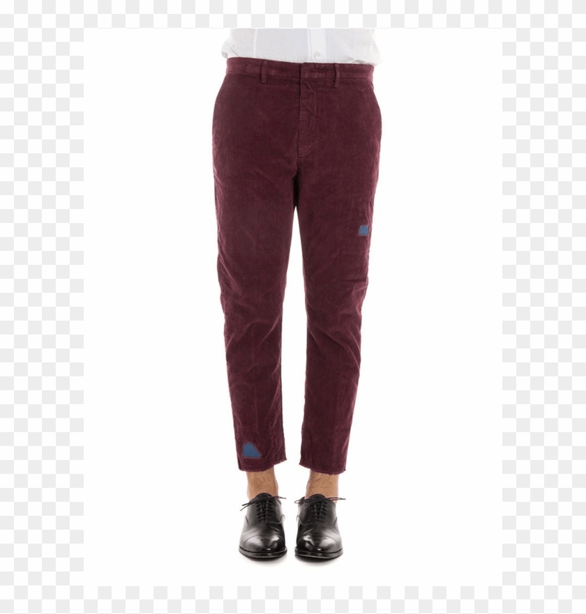 Pence Trousers Made Of Velvet Bordeaux - Pocket Clipart