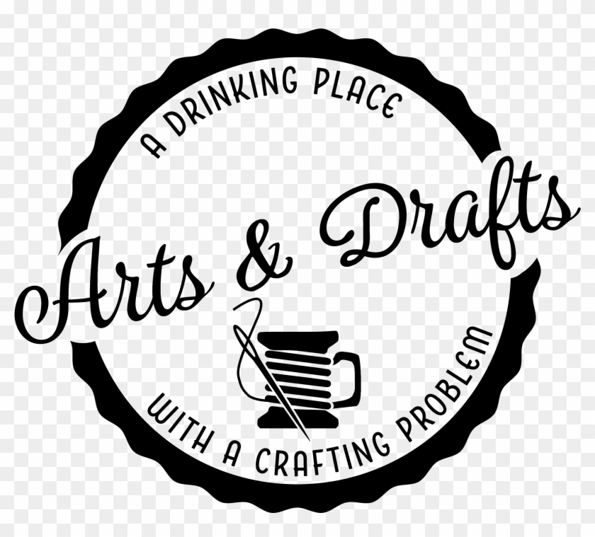 Logo Arts And Drafts A Drinking Place With A Crafting - Circle Clipart