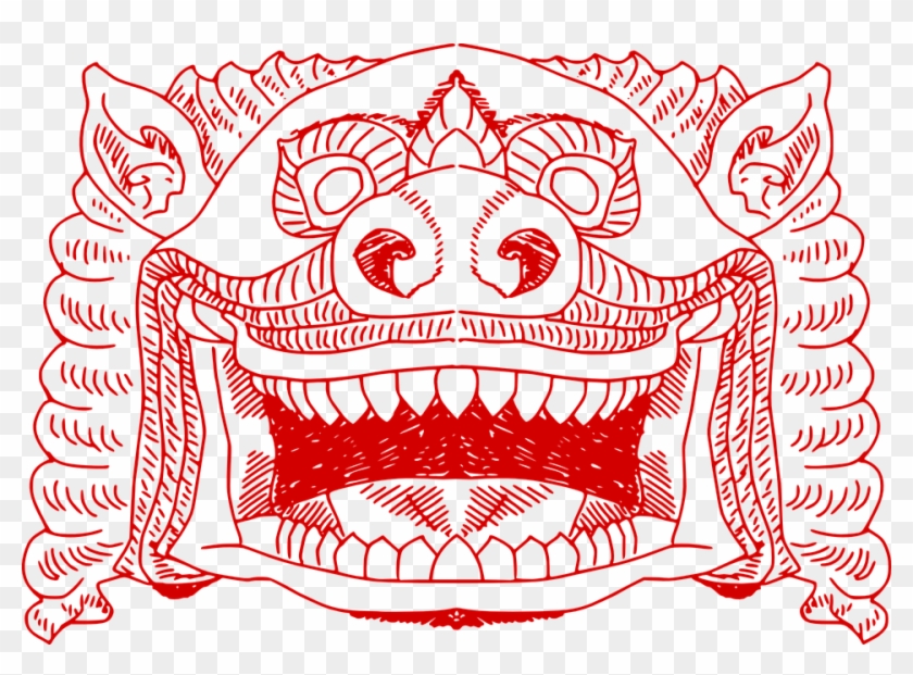 Dragon, Dragoon, Red, Illustration, Drawing, Vector - Dragon Chino Rojo Png Clipart #3467047