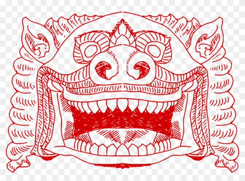 Dragon, Dragoon, Red, Illustration, Drawing, Vector - Dragon Chino Rojo Png Clipart