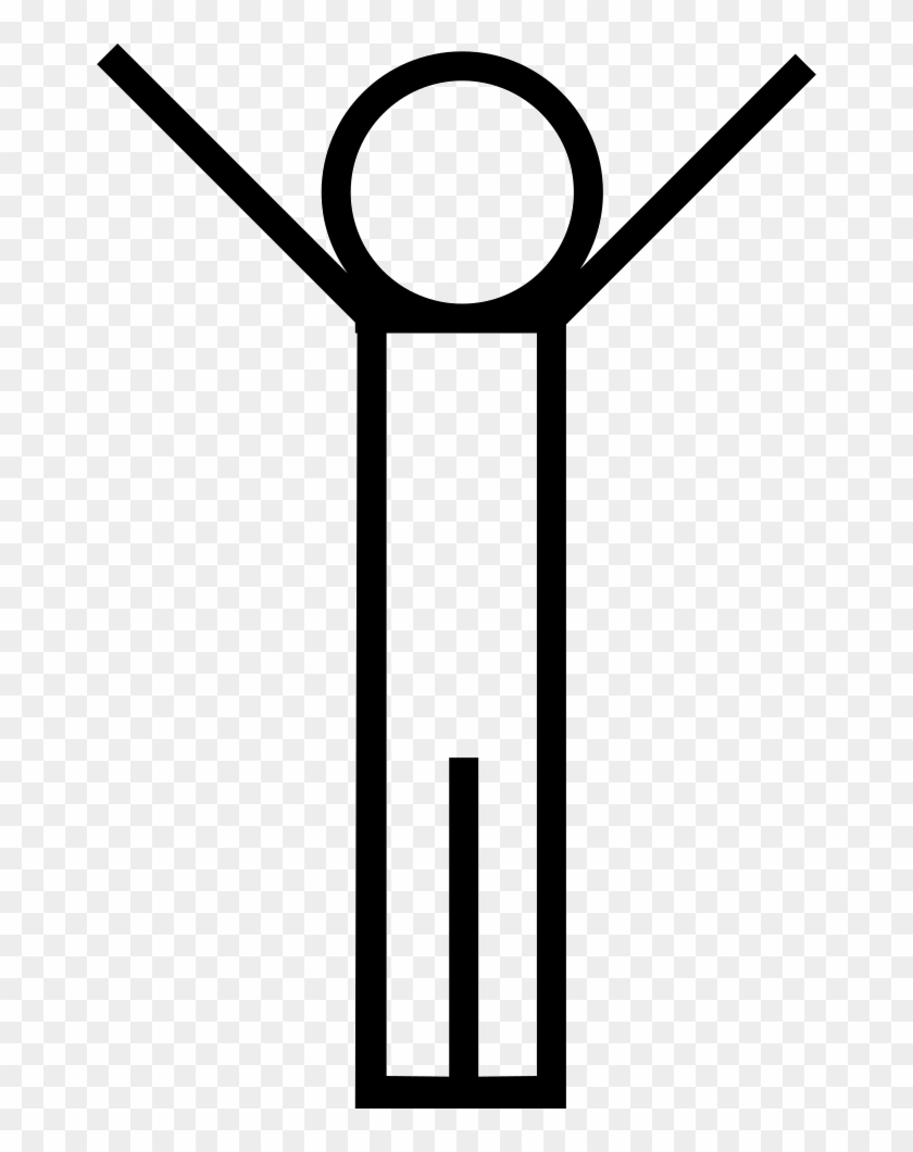 Person Standing With Arms Up Comments - Icon Clipart