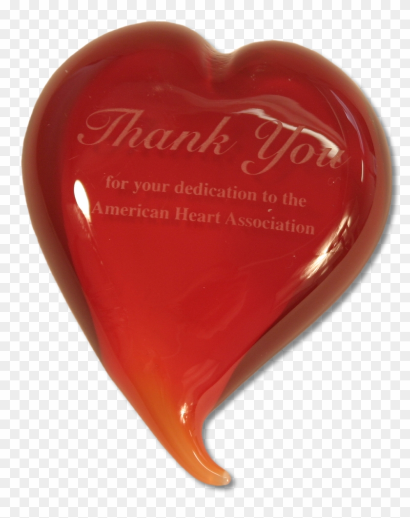 Ruby Glass Heart Paperweight - Heart Clipart #3467534