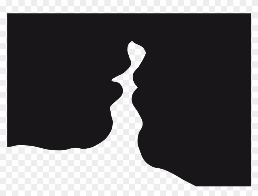 Beso, Enamorados, San Valentín - Couple Silhouette Kissing Transparent Background Clipart
