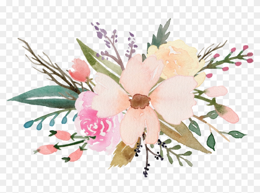 #flowers #floral #watercolor #watercolour #flower #bouquet - Clip Art Floral Watercolor Free - Png Download