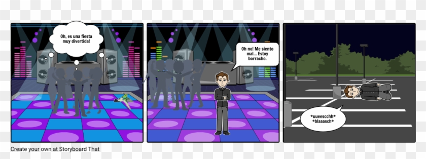 Ghäda Espanol - Endocrine System Comic Strip Clipart #3470987