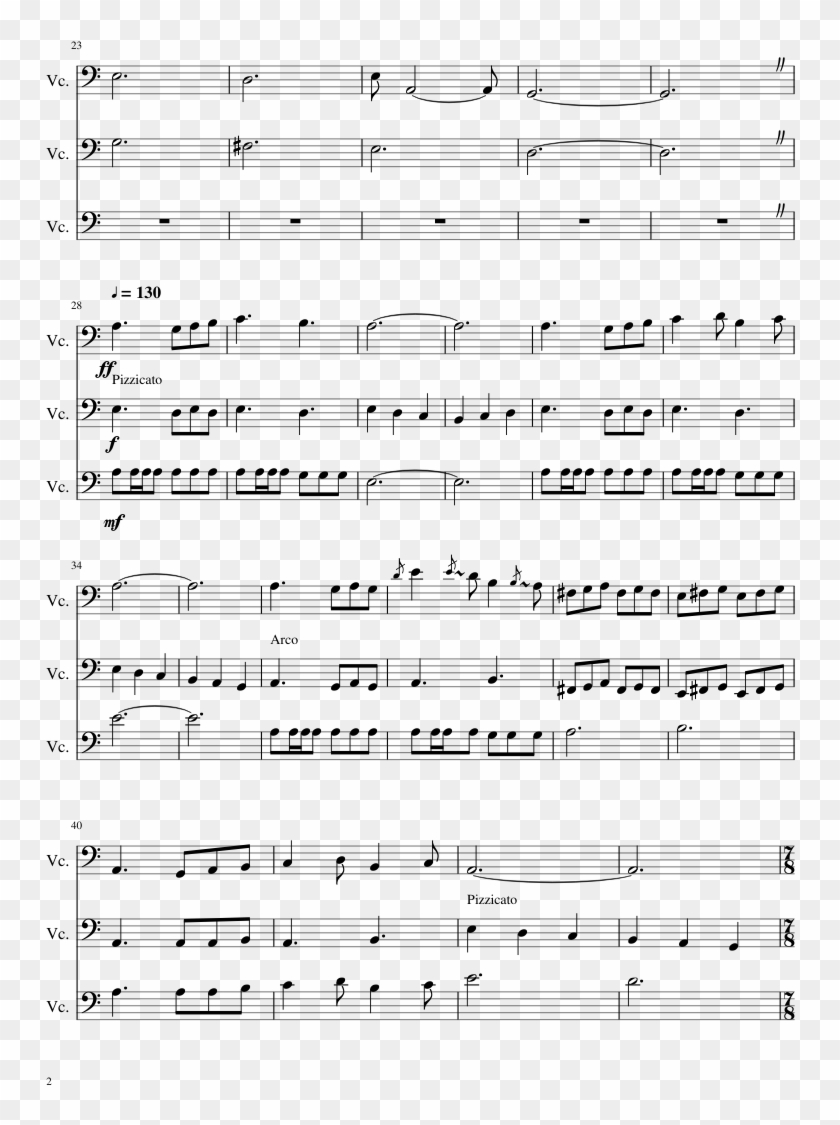 Assassin's Creed Iv Black Flag Main Theme Sheet Music - Assassin's Creed Black Flag Cello Music Score Clipart #3470988