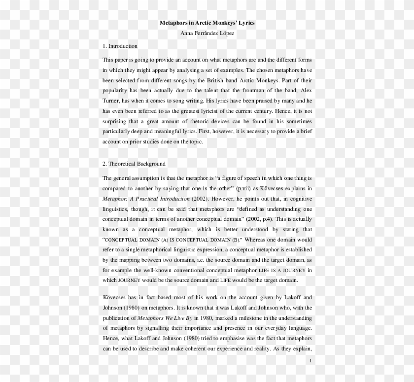 Pdf - Arctic Monkeys Lyrics Clipart