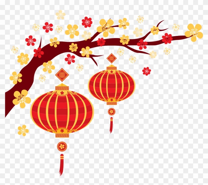 Rama Floral Linterna Ramita Festivo Png Y Psd - Transparent Background Firecracker Png Clipart