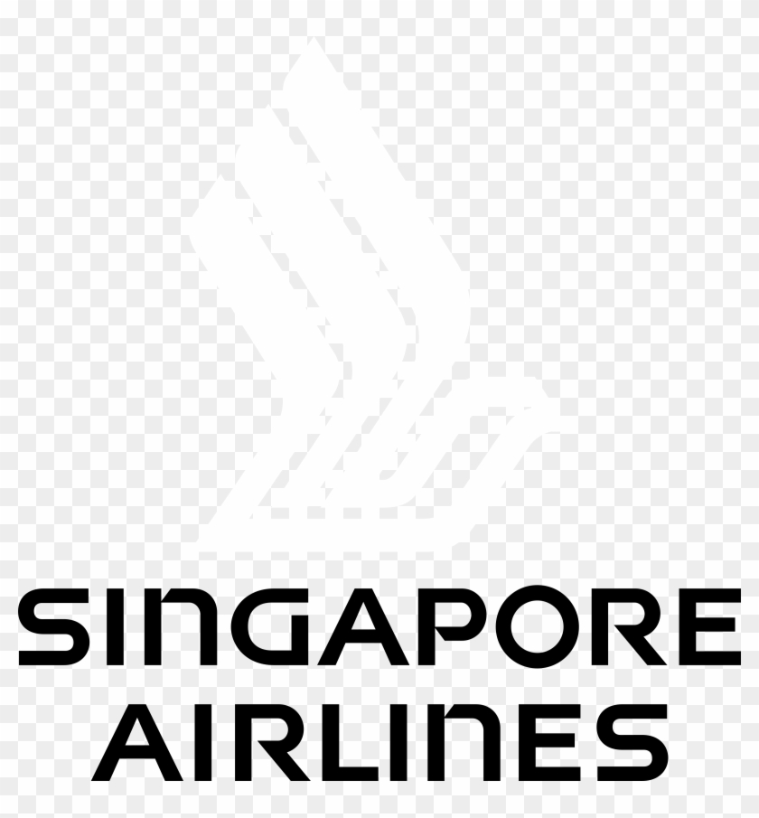 Singapore Airlines Logo Black And White - Singapore Airlines White Logo Clipart #3472353