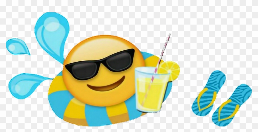 #emoji #summer #fun #pooltime #watersplash #summerdrink Clipart