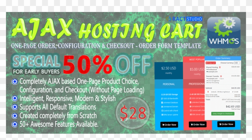 Ajax Hosting Cart - Whmcs Clipart #3472591