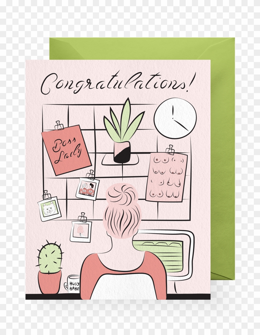 Congrats, Boss Lady - Cartoon Clipart #3472710