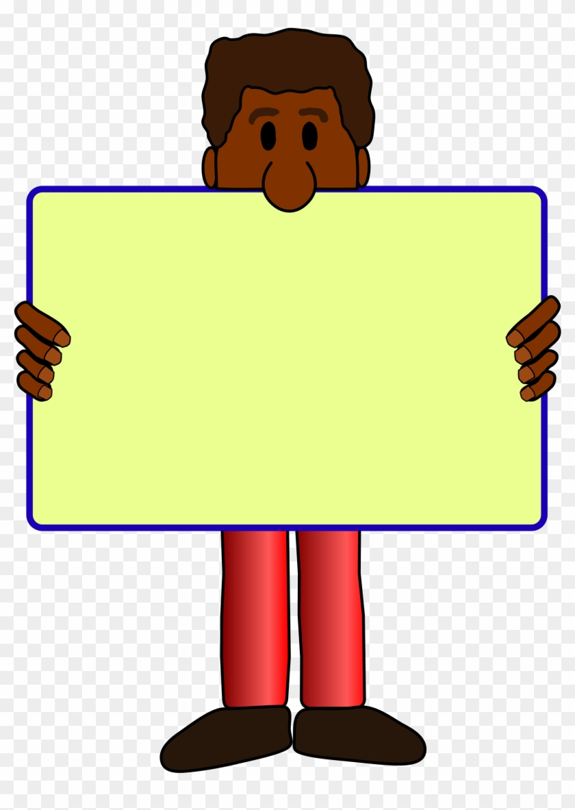 African - Man With Sign Png Clipart #3473196