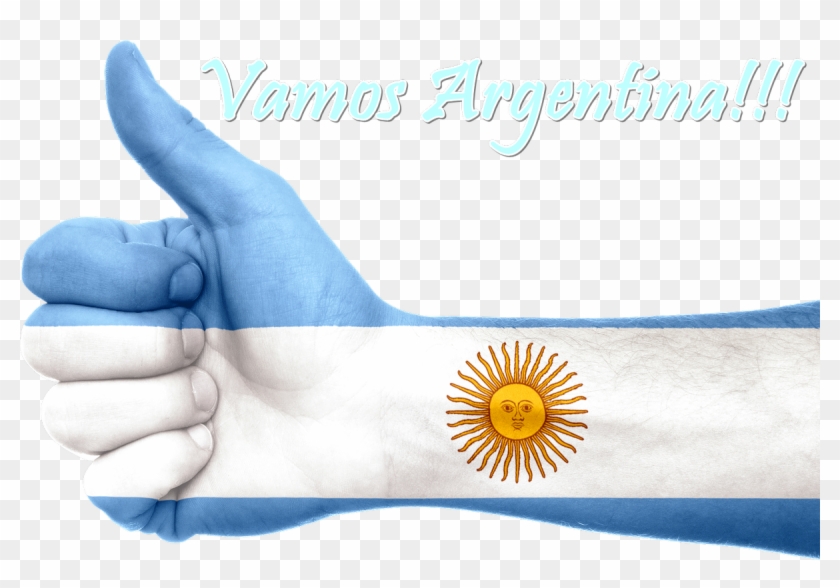 Pulgar De Mano Hacia Arriba Pintado De Los Colores - Argentina Like Clipart #3473470
