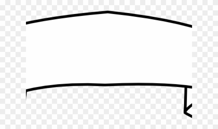 White Clipart Banner - Silhouette - Png Download #3473474