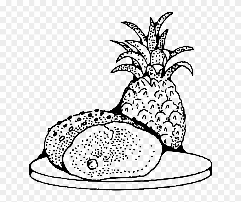 Sour Foods Black & White Clipart #3473975