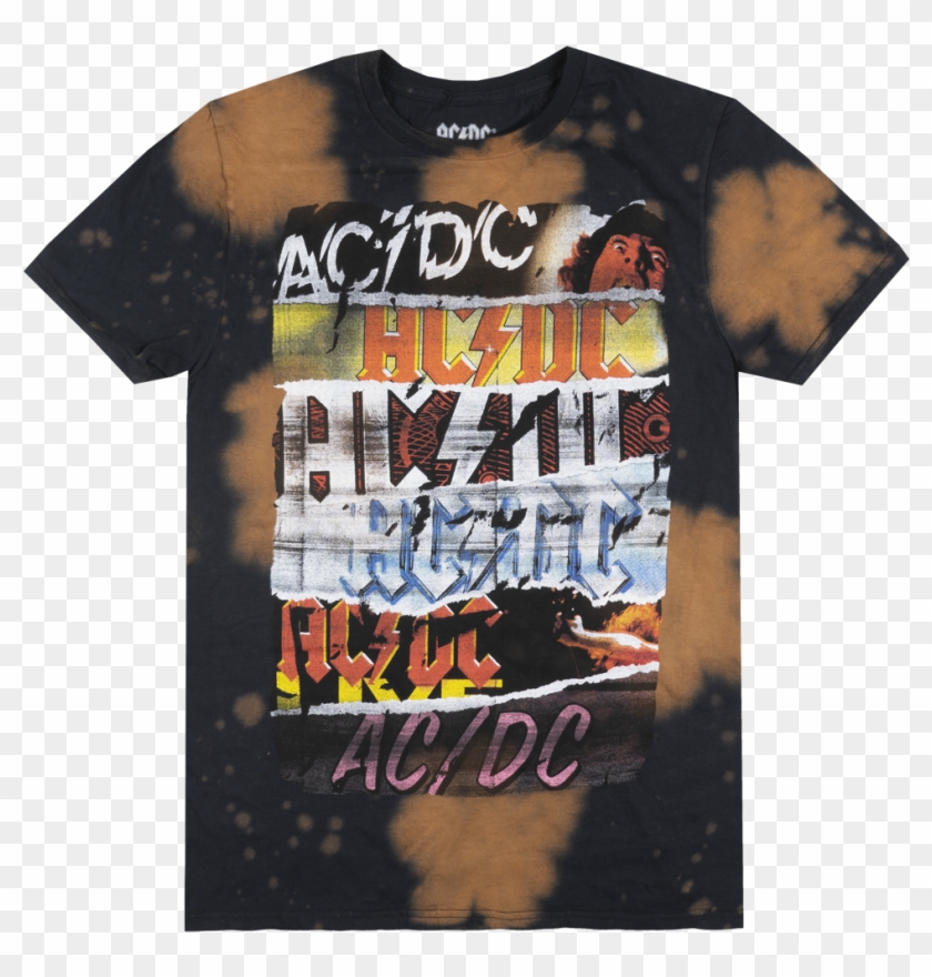 Acdc Rock Album Logo T-shirt Black Tee Metal Music - Ac Dc Powerage Clipart