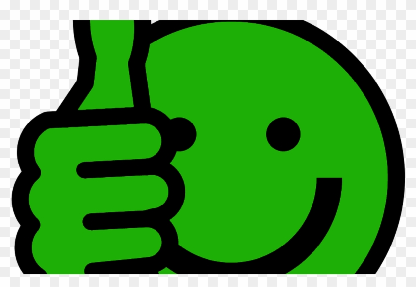 Thumbs Up Smiley Cliparts Co - Green Thumbs Up Emoji - Png Download #3474040
