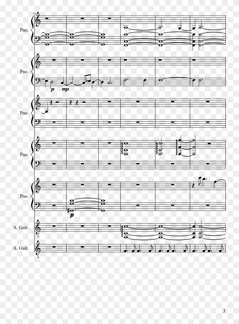 Whisp Sheet Music 3 Of 5 Pages - Mozart Basset Horn Duet Clipart