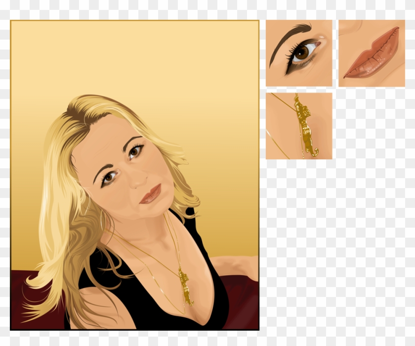 Woman Vector Portrait - Портреты Женщин В Графике Clipart #3474493