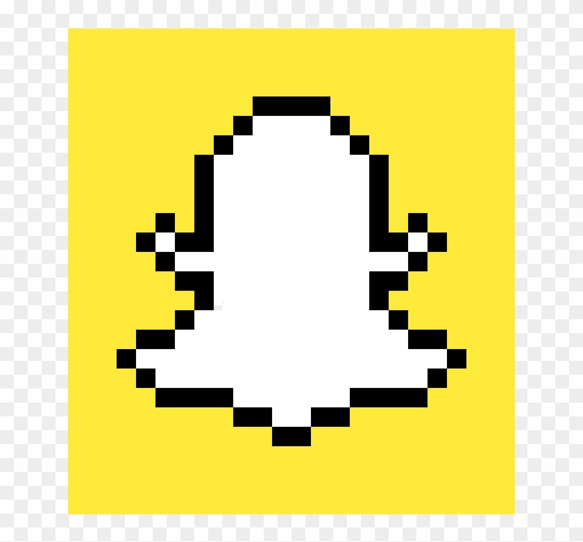 Snapchat Pixel Art - Social Media Pixel Art Clipart #3475264