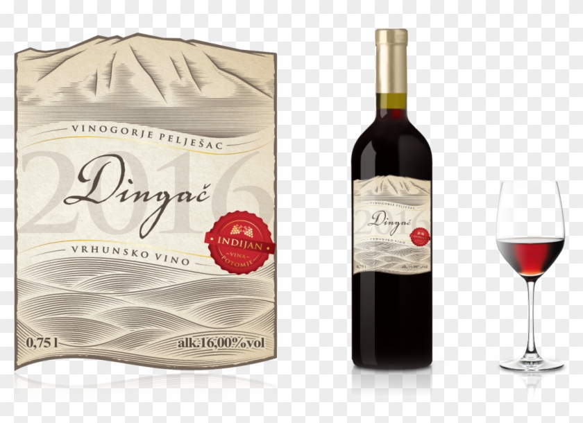 Dingač Is A Wine Growing Region On The Pelješac Peninsula - Red Wine Clipart