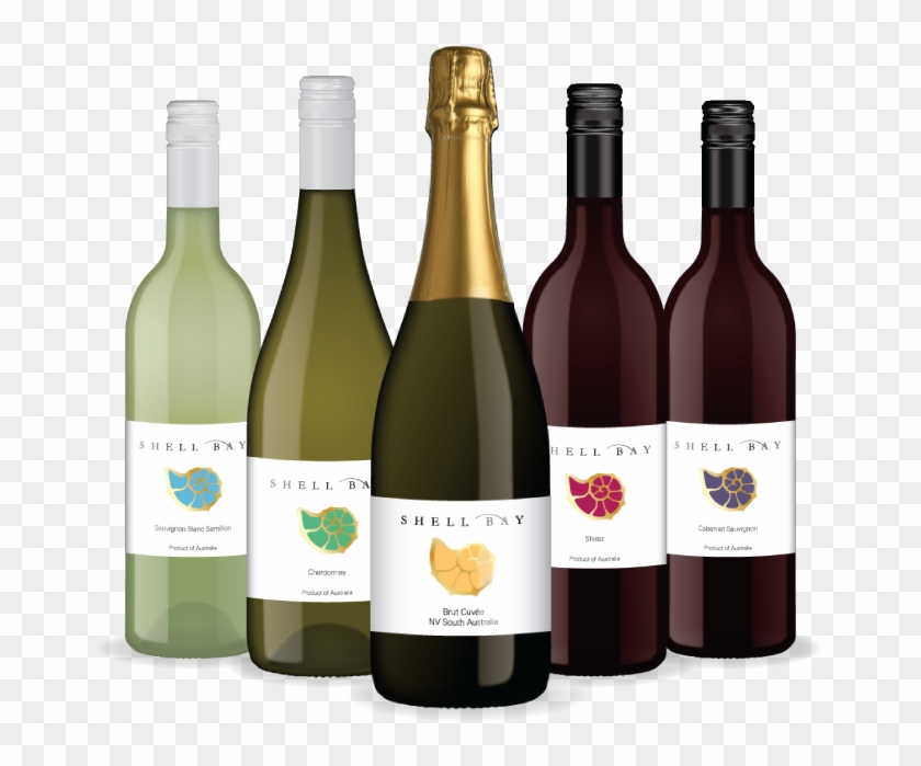 Shell Bay Wine Range - Australian Wine Bottle Label Clipart #3475813