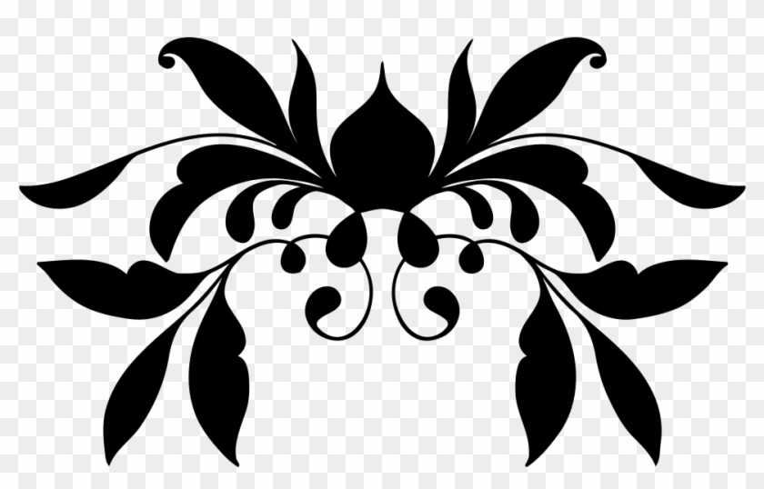 Flower Flourish Png - Black And White Flourish Clipart