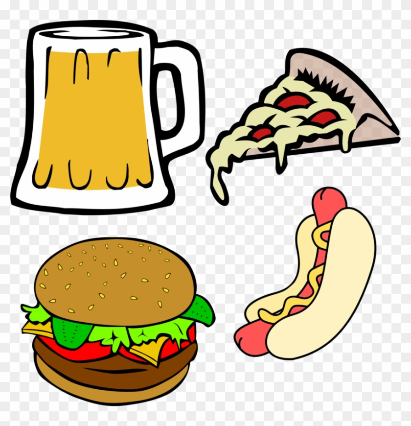 Burger Vector Beer - Pizza My Favorite Food Clipart #3478713