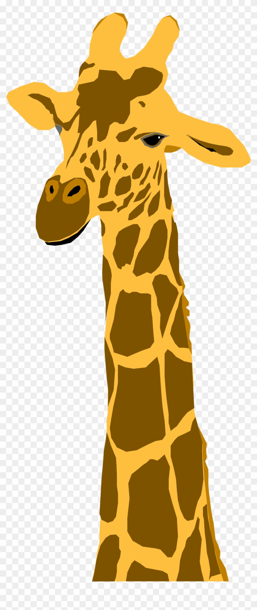 Giraffe Clipart Orange - Giraffe Illustration Transparent Background - Png Download