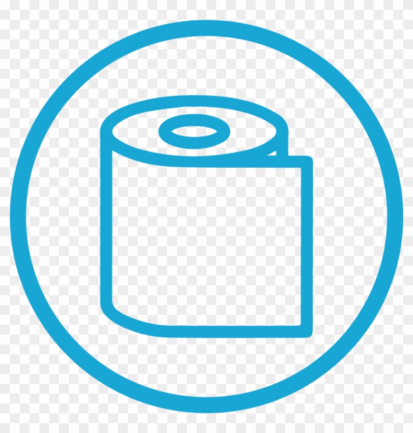 Paper Towel For Cleaning Icon - Circle Clipart