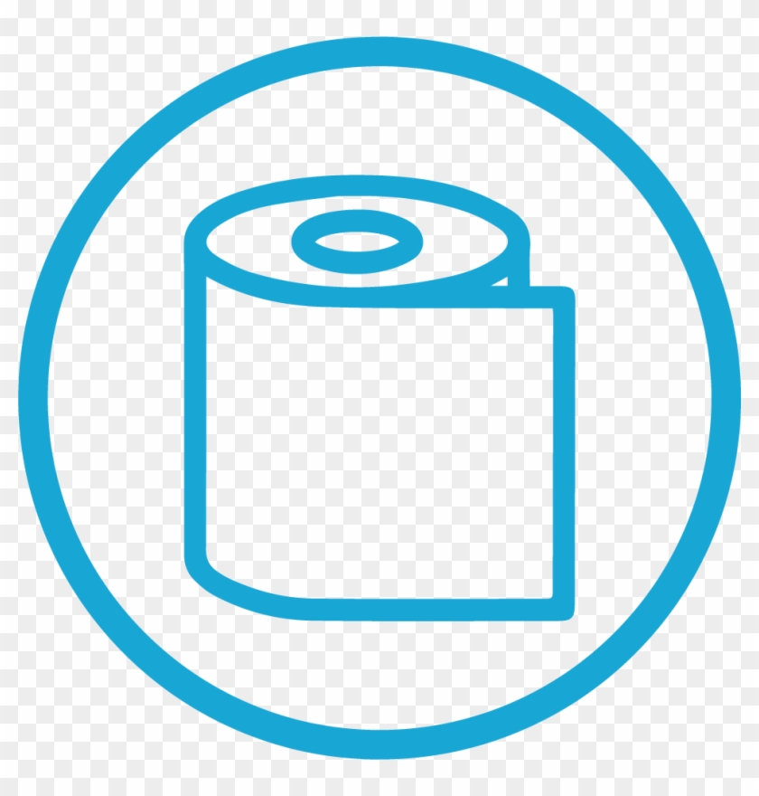 Paper Towel For Cleaning Icon - Circle Clipart #3479101