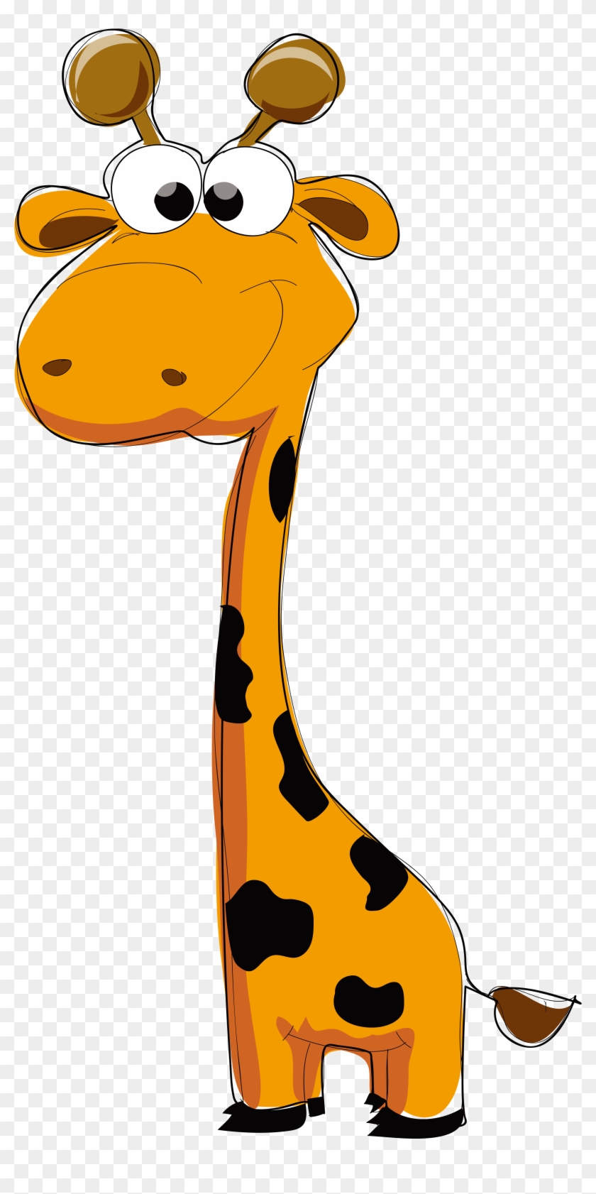Baby Giraffes Valentines Day Clip Art - Cartoon Valentines Day Giraffe - Png Download