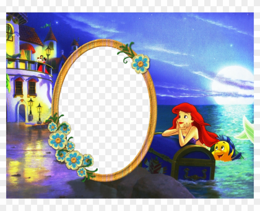 Marco De Foto La Sirenita - Bordes Para Fotos Sirenita Png Clipart
