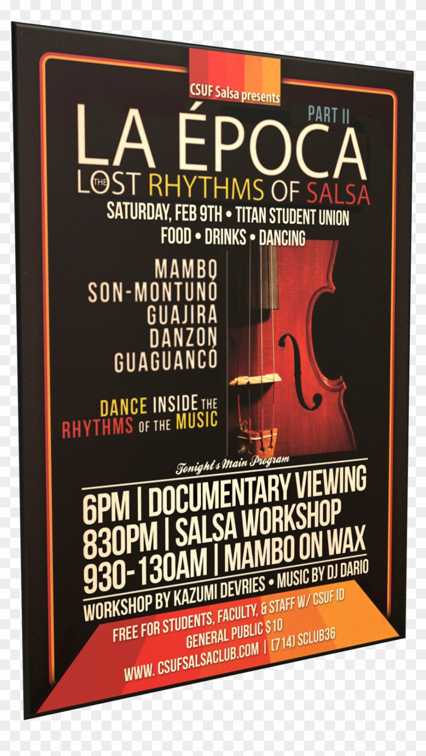 Lost Rhythms Of Salsa Flyer - Violin Clipart